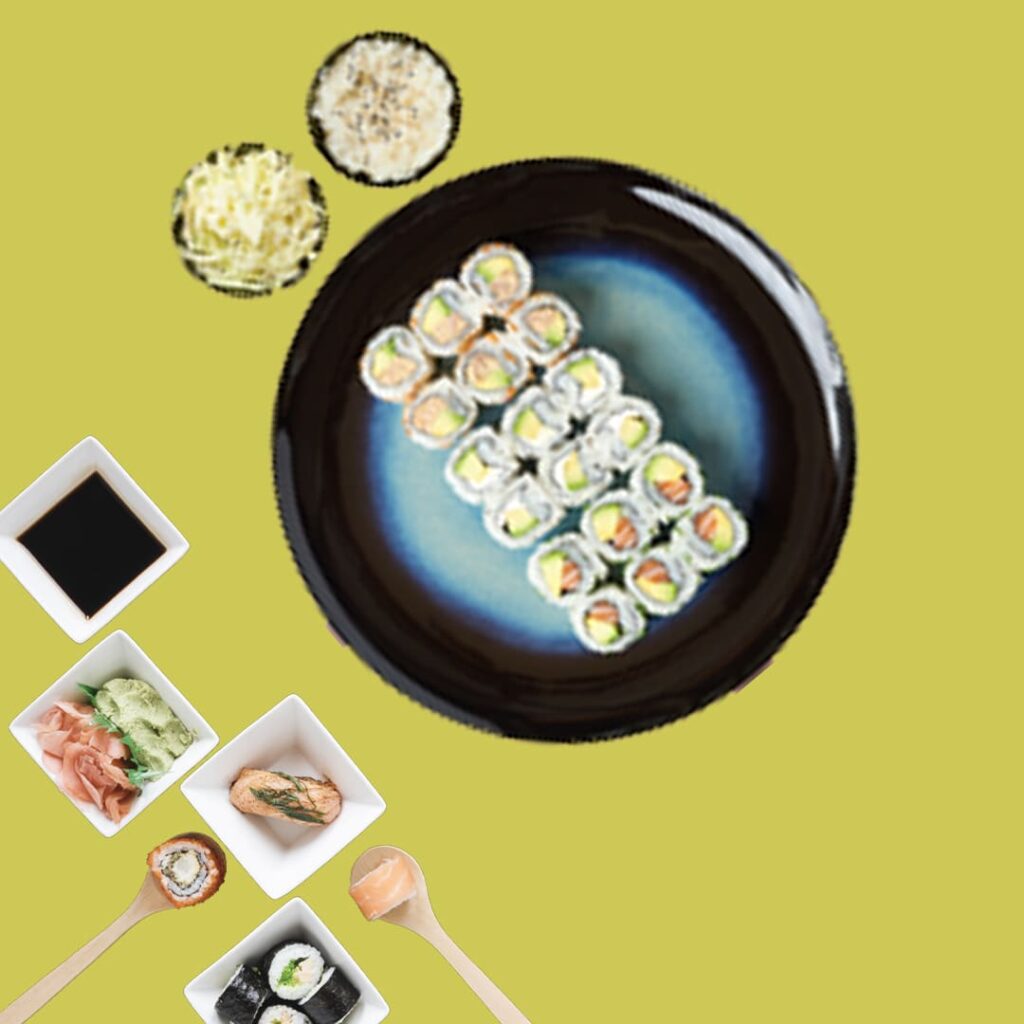 Menu Tasty 5 : une sélection premium de plats japonais, incluant des sushis au saumon et des spécialités maison - Tastyrice - Menus sushis