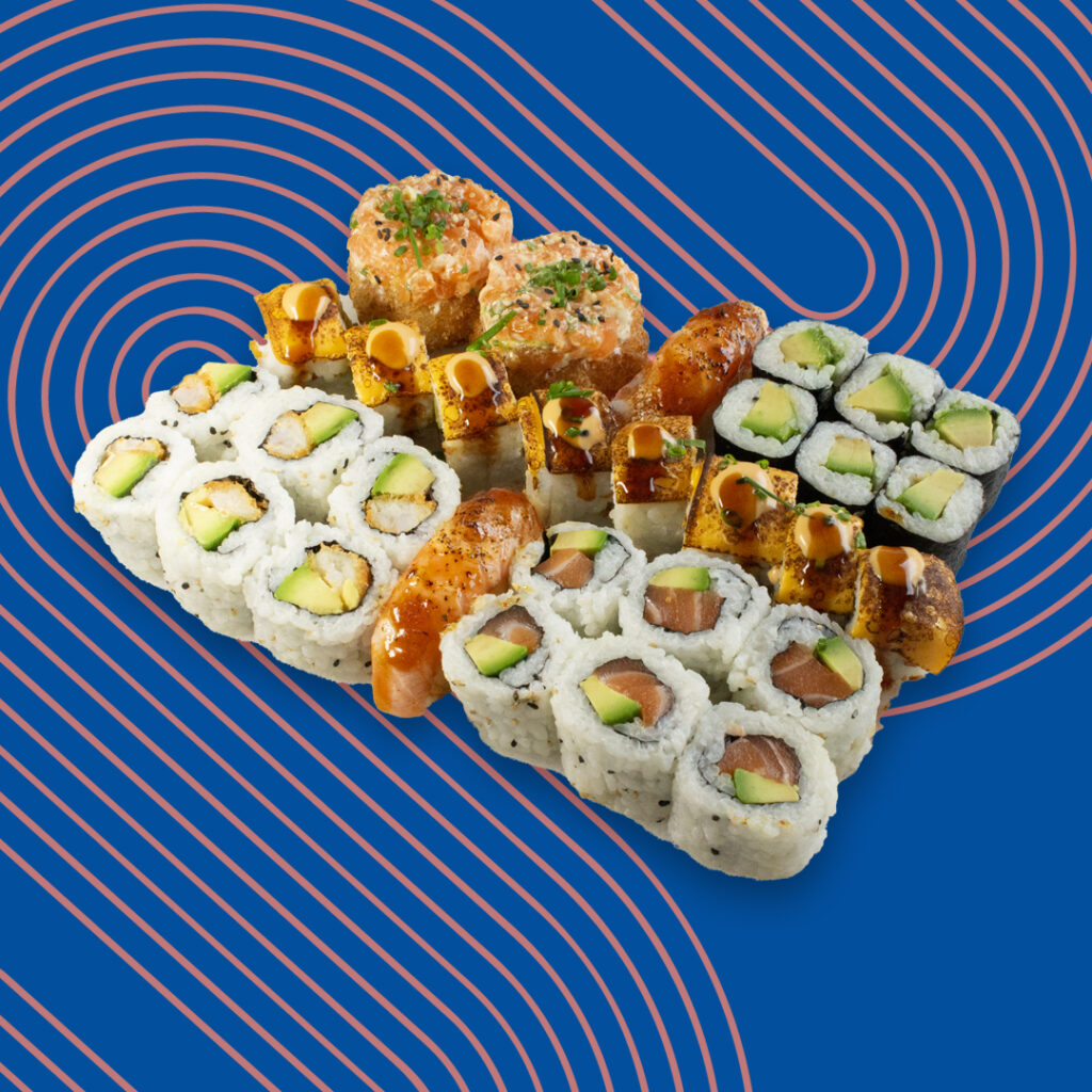 Sélection gourmande de sushis au saumon et thon - Tasty Red - boxes sushis
