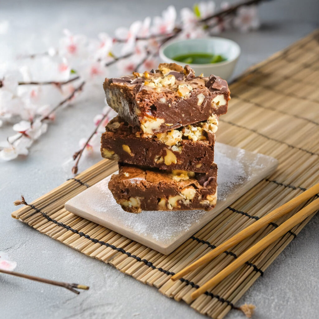 Brownie fondant au chocolat et noix, dessert maison Tastyrice. - Dessert Paris - Desserts Paris - Desserts Bordeaux