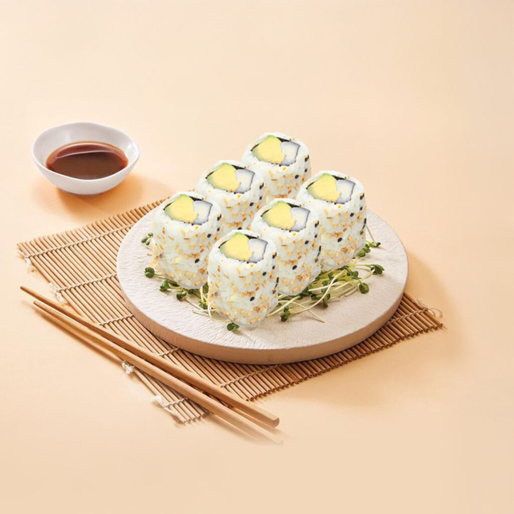 California roll Tastyrice à l’avocat et fromage frais, enrobé de riz et sésame. - Sushi Paris - Sushi Bordeaux