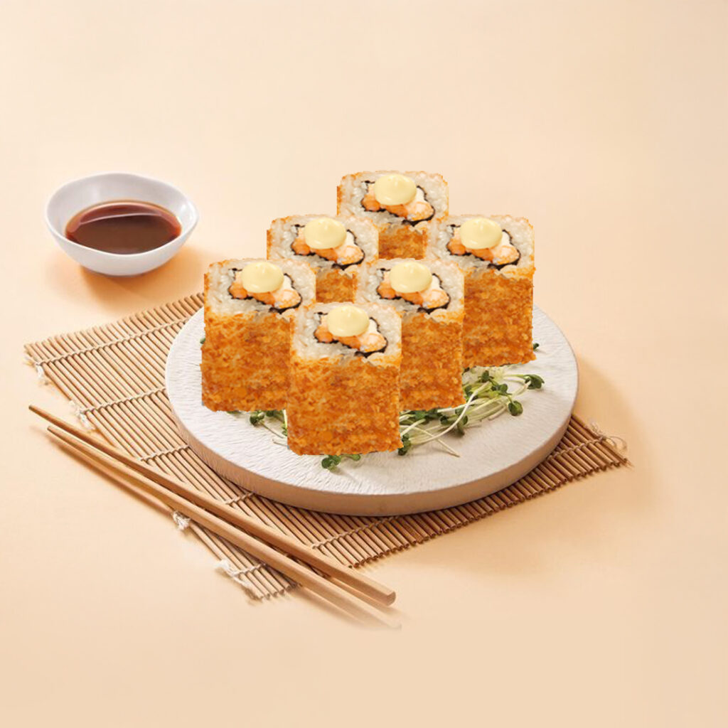 California sushi frits Tastyrice garnis de foie gras, roulés dans une panure croustillante. - Sushi Paris - Sushi Bordeaux