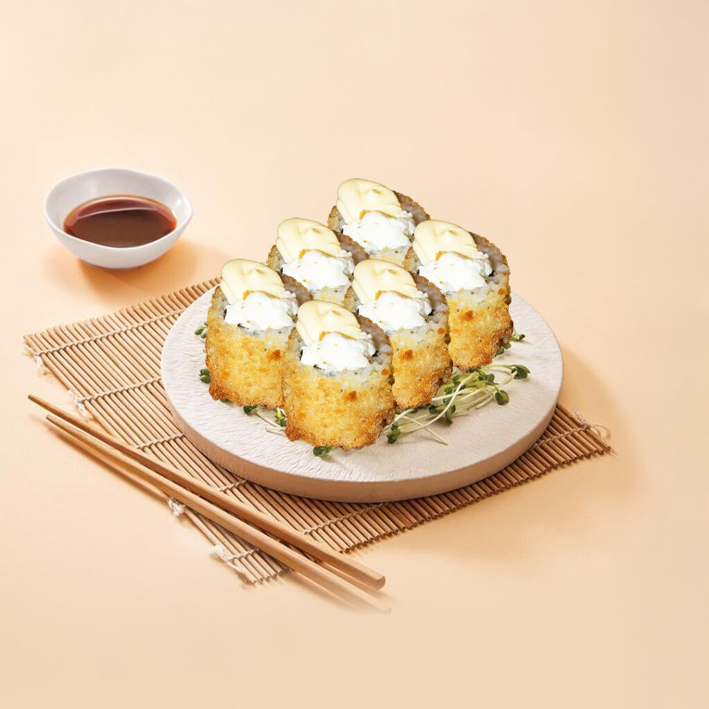 California sushi frits Tastyrice garnis de mozzarella fondante, entourés d’une panure croustillante. - Sushi Paris - Sushi Bordeaux