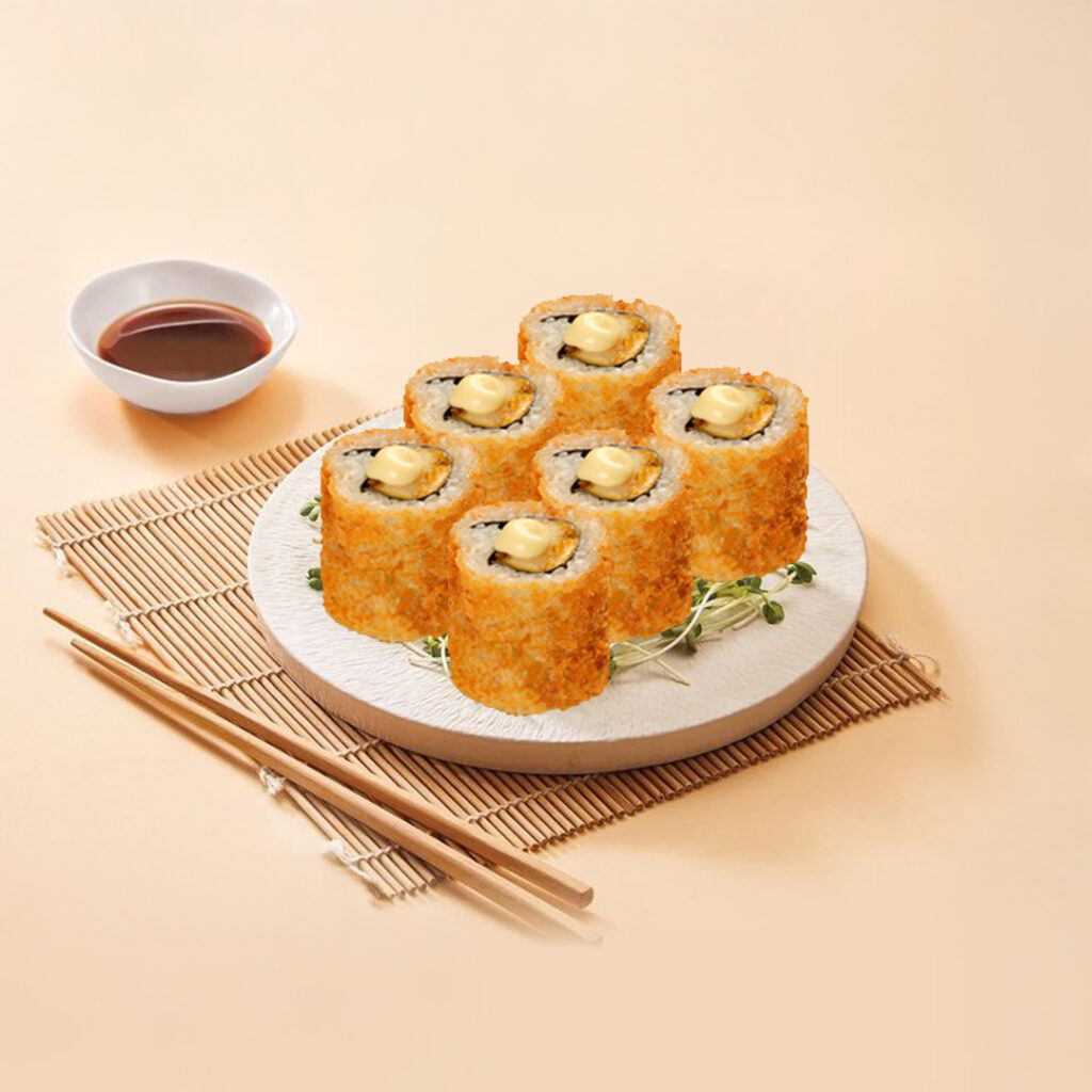 California sushi frits Tastyrice garnis de poulet croustillant, enrobés d’une panure dorée. - Sushi Paris - Sushi Bordeaux