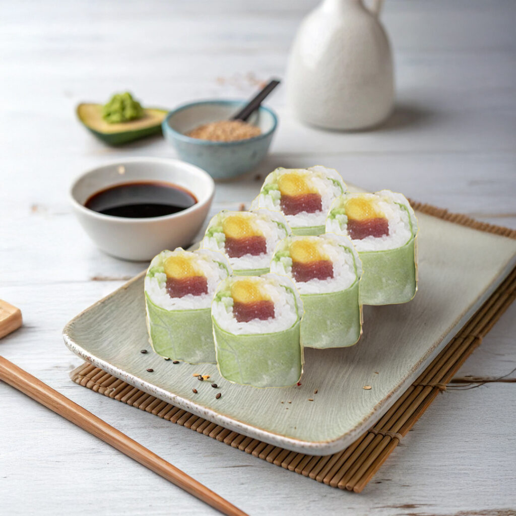 Makis green Tastyrice au thon frais, roulé dans une feuille de salade. - Sushi Paris - Sushi Bordeaux