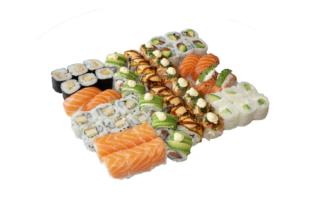 Meilleur sushi bordeaux - meilleur sushi paris - Grande box sushi 54 pièces avec makis, california et sushi saumon frais - Tastyrice Lormont - Tastyrice Clichy