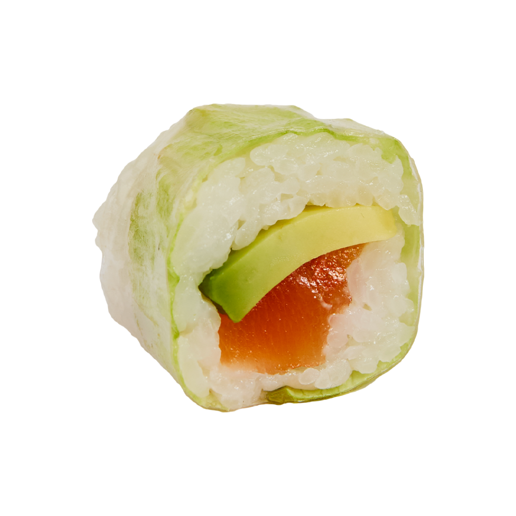 Meilleur sushi bordeaux - meilleur sushi paris - Maki green saumon avocat avec feuille de salade croquante - Tastyrice Lormont - Tastyrice Clichy