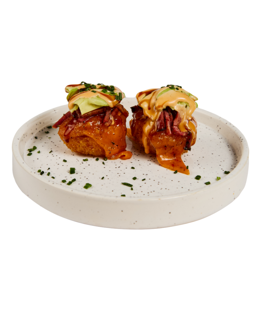 Crispy cheesy bœuf flambé au cream cheese et épices japonaises - Tastyrice Lormont - Tastyrice Clichy