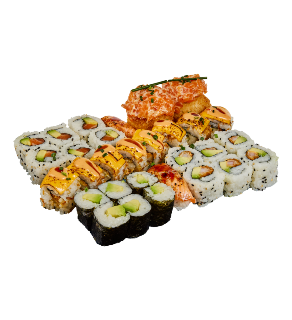 Meilleur sushi bordeaux - meilleur sushi paris - Red Box assortiment sushi premium avec california et crispy rolls - Tastyrice Lormont - Tastyrice Clichy