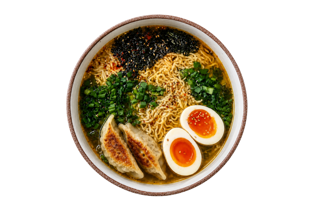 Meilleur ramen bordeaux - meilleur ramen paris - Ramen gyozas avec nouilles, bouillon japonais et légumes frais - Tastyrice Lormont - Tastyrice Clichy