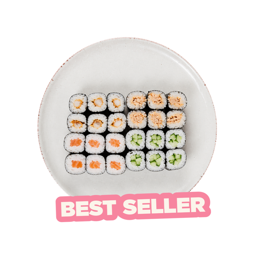 Meilleur sushi bordeaux - meilleur sushi paris - Grand plateau sushi 24 pièces avec makis et california variés - Tastyrice Lormont - Tastyrice Clichy