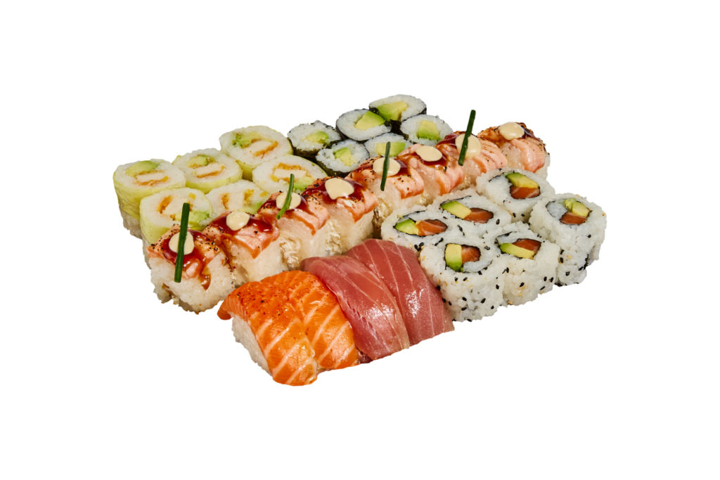 Meilleur sushi bordeaux - meilleur sushi paris - Box dégustation avec sushi saumon, thon rouge et california premium - Tastyrice Lormont - Tastyrice Clichy