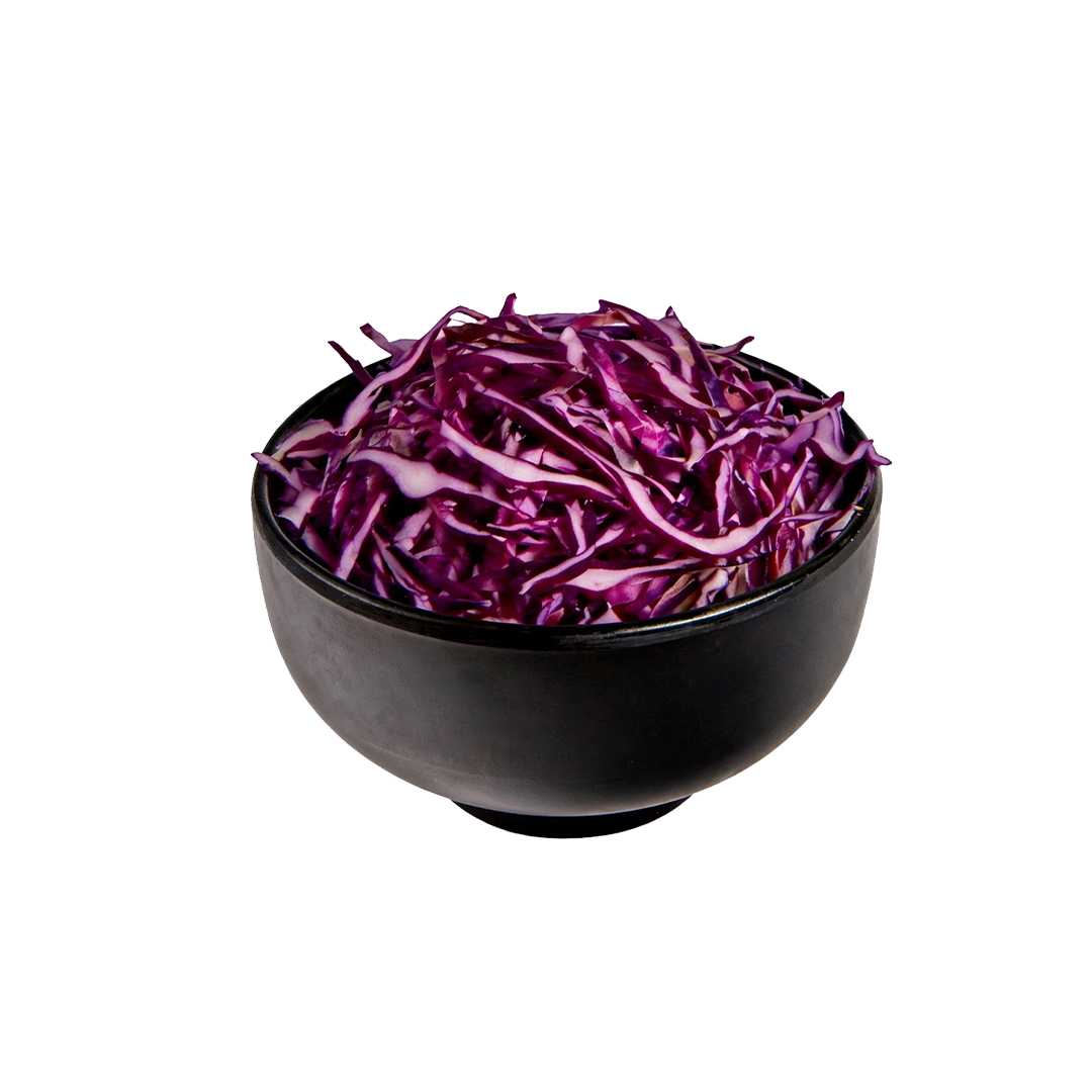 Accompagnements & sauces - Chou rouge frais pour accompagner sushis, pokés et plats japonais - Tastyrice Lormont