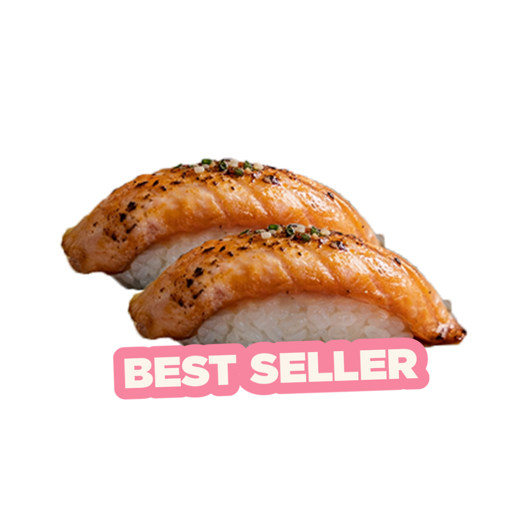 Meilleur sushi bordeaux - meilleur sushi paris - Sushi saumon flambé fondant avec sauce japonaise maison - Tastyrice Lormont - Tastyrice Clichy