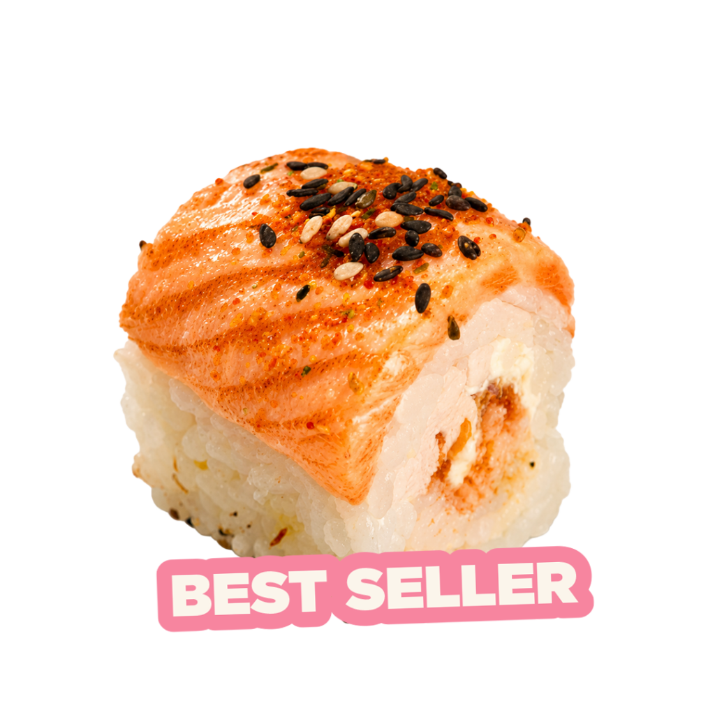 Meilleur sushi bordeaux - meilleur sushi paris - Tasty roll saumon flambé avec cream cheese et sauce maison - Tastyrice Lormont - Tastyrice Clichy